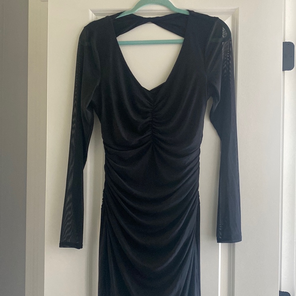 Guess dress, cutout back and sheer arms